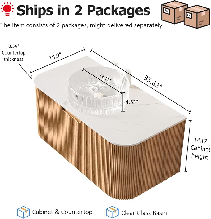 36" Floating Bathroom Vanity - Image 2