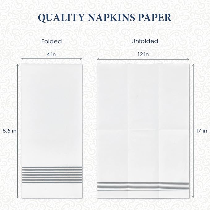 LITOPAK 200 Pack Guest Towels Disposable, Soft and Absorbent Bathroom Napkins - Image 2