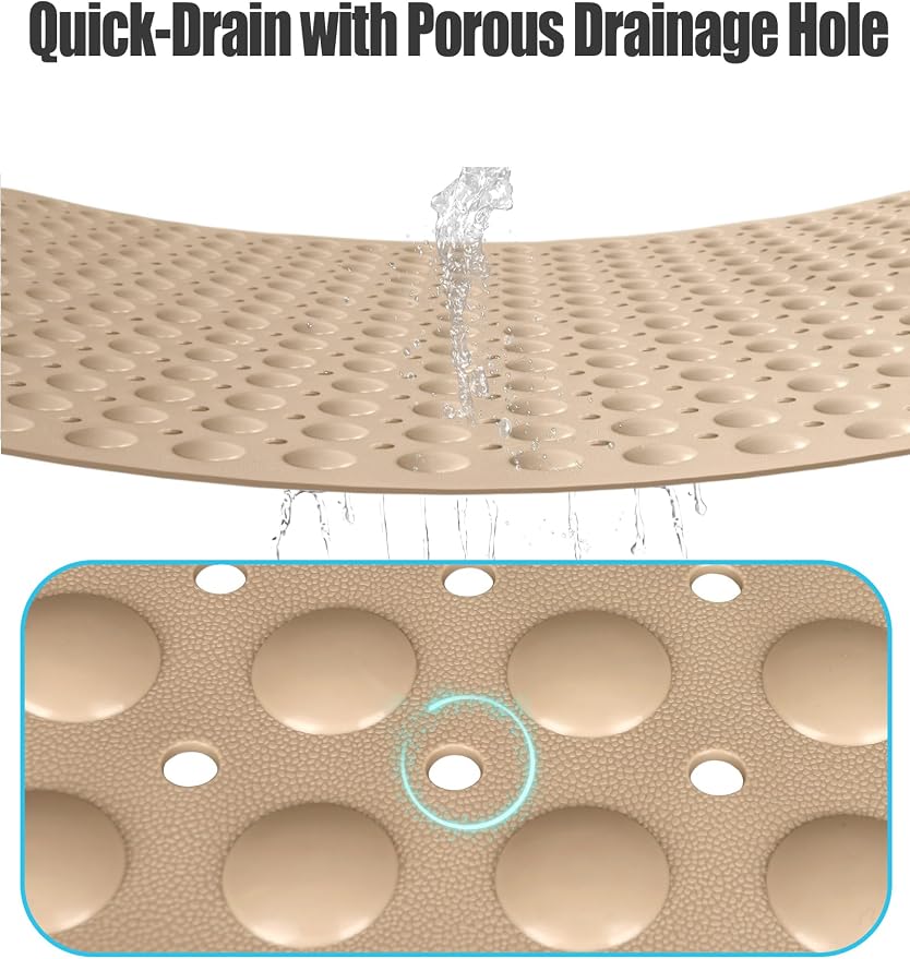 Extra Large Shower Mat, Yonala 47.2 x 31.5 Inch Non Slip Shower Mats - Image 4