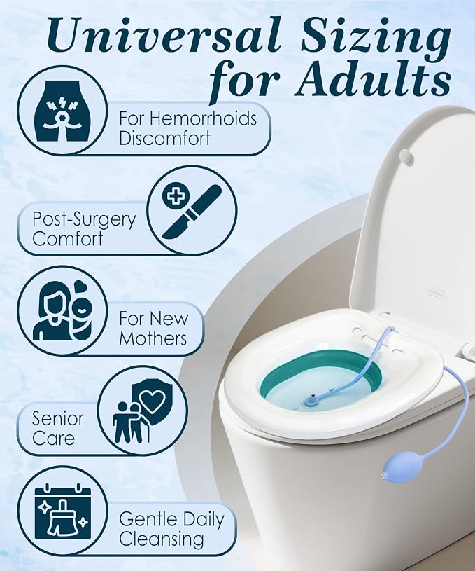 Sitz Bath, Sitz Bath for Toilet Seat, Postpartum and Hemorrhoids Care - Image 3