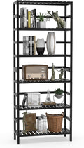 VASMIA 6-Tier Bamboo Shelf, Bamboo Storage Shelving Unit, Tall Bookcase by VASMIA