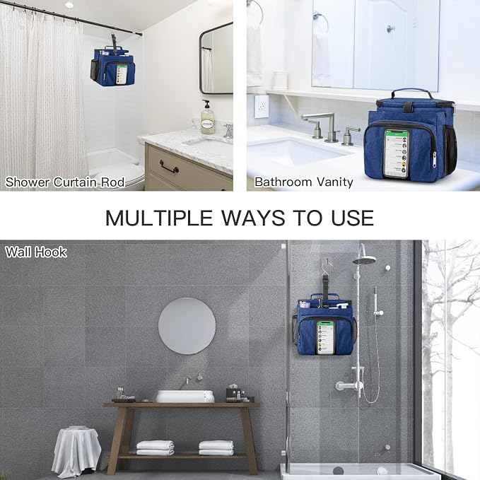 Bukere Portable Shower Caddy College Dorm Room Essential, Shower Caddy Tote Bag - Image 6