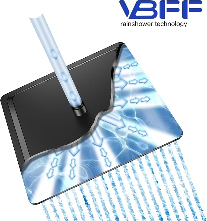 VBFF-Shower Head, rain shower head, 16 inch- Square Shower Head, 1.8 GPM Flow - Image 3