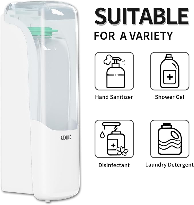 Hand Soap Dispenser Wall Mount, 10fl.oz/300ml Liquid Soap Dispenser Bathroom - Image 3