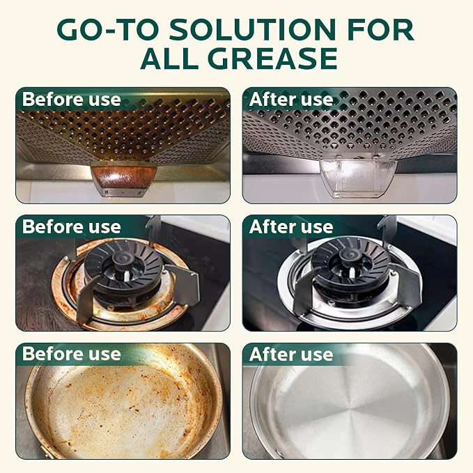Clean Up Kitchen Oil Stains Spray: Foam Cleaner Spray Cuts Through Baked-On - Image 3