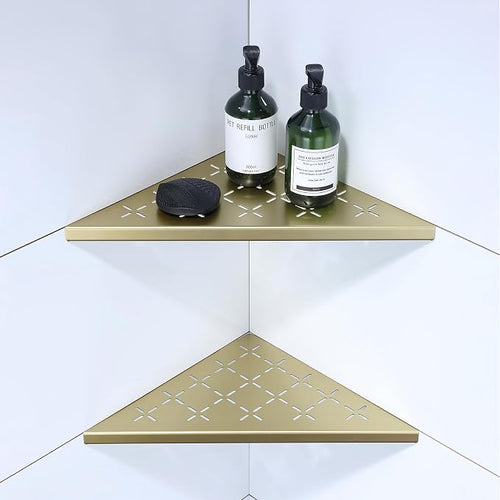 12" Corner Shower Shelf, Recessed Corner Shelf Organizer Rack, No Drilling by XiarnotogiHome