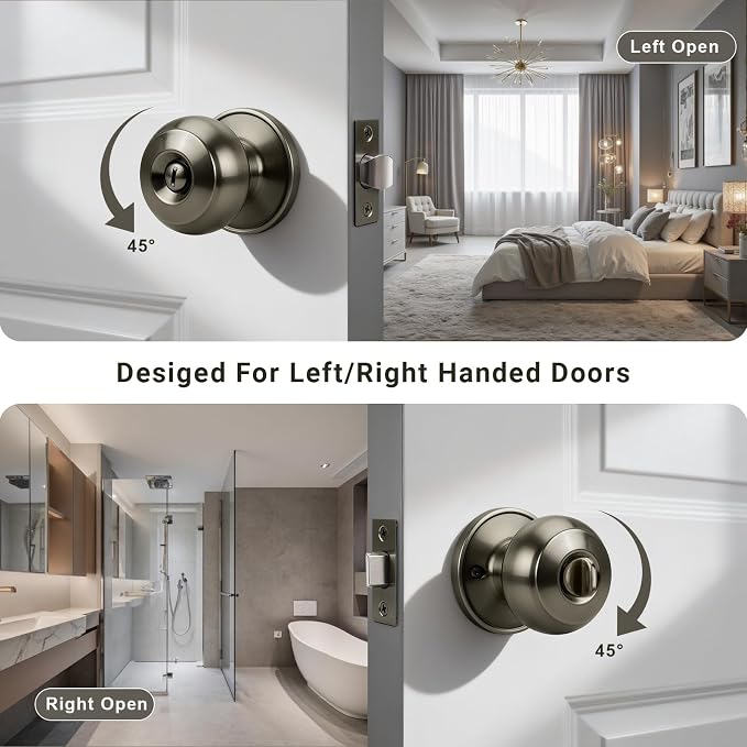 KNOBWELL 5 Pack Privacy Door Knob - Image 4