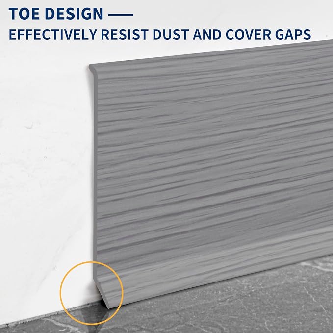 Flexible Baseboard Molding Trim 4 Inch Self-Adhesive Vinyl Wall Base Peel and - Image 4
