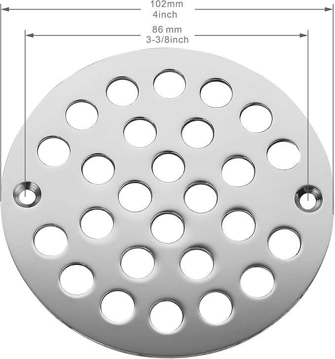 4 Inch Screw-in Shower Strainer Drain Cover Replacement Floor Strainer Floor - Image 2