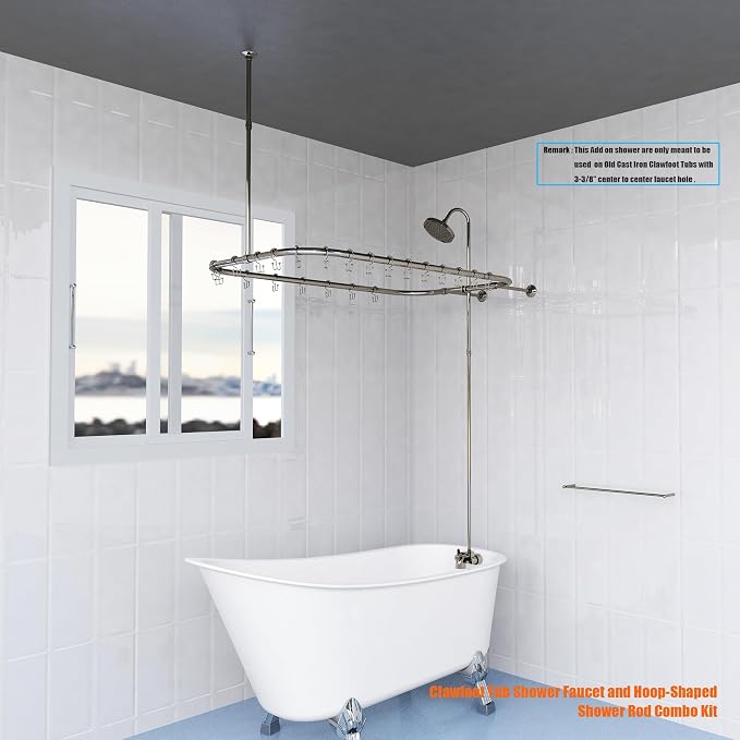 Clawfoot Tub Shower Kit, Add On Shower Units - Image 6