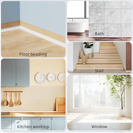 Flexible Quarter Round Molding Trim Peel and Stick 236Inch White, Small Self - Image 8