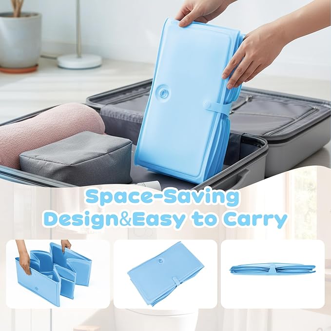 Collapsible Baby Bathtub for Shower, Reinforced Structure Infant Foldable Bath - Image 3