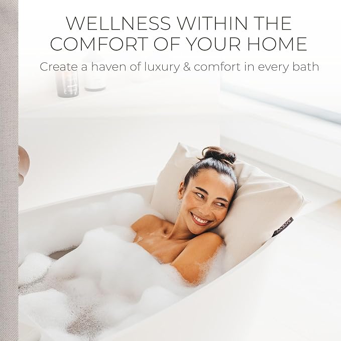 BADESOFA® Luxury Bath Pillow Set 2-Piece – Large Back Pillow & Foot Pillow - Image 3