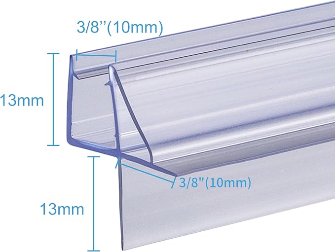 ShowerDoor Bottom Seal 2-Pack 3/8" x 36" Frameless Glass Shower Door Seal Strip - Image 2