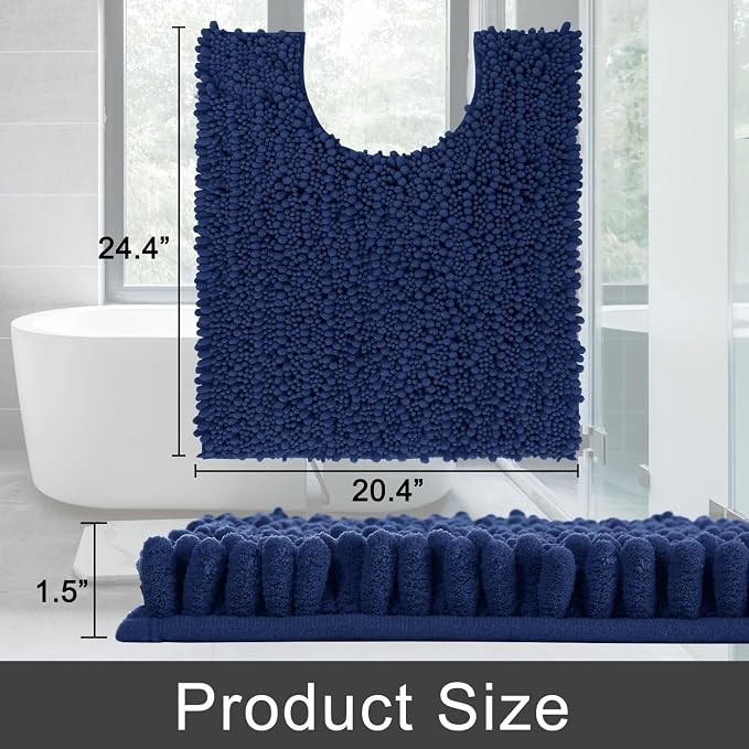 Yimobra Toilet Rug U Shaped Washable 24x20 Inch - Image 2