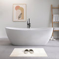 SJ STAR&JANE 73" Solid Surface Freestanding Bathtub Stone Resin Tub Oval Double by SJSTARJANE