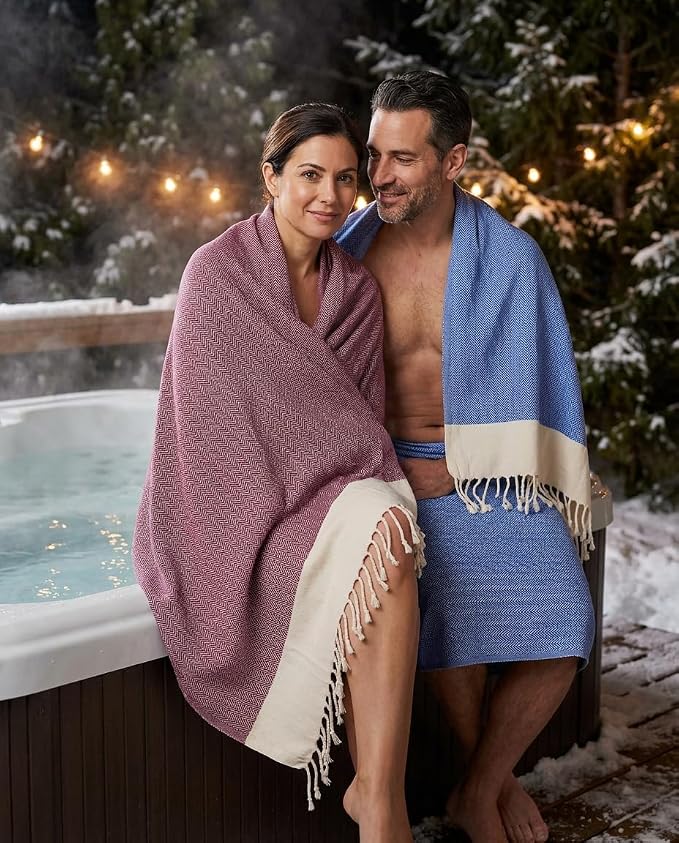 Bazaar Anatolia Turkish Beach Towel 100% Cotton Bath Towels 71x39 Quick Dry - Image 8