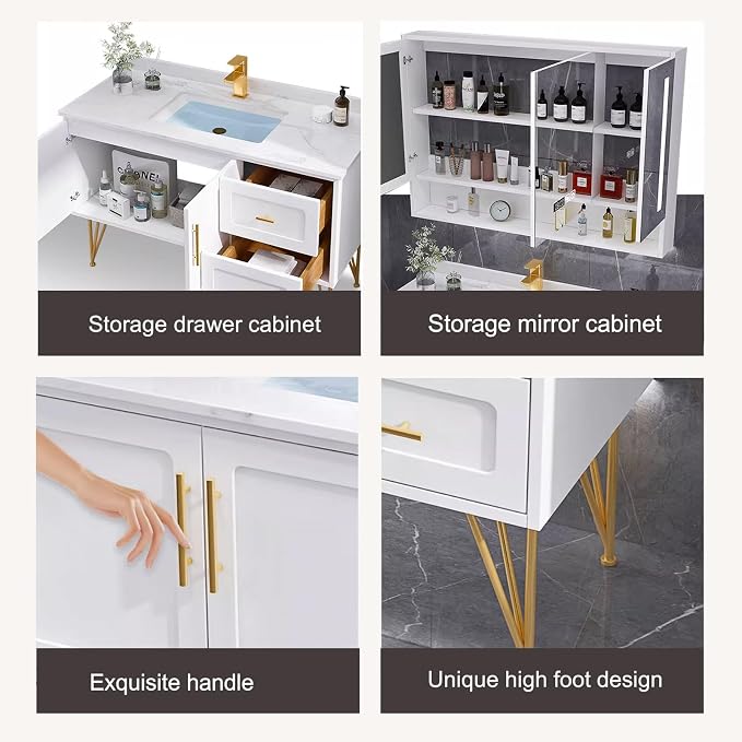 Modern 43" Bathroom Vanity - Image 5