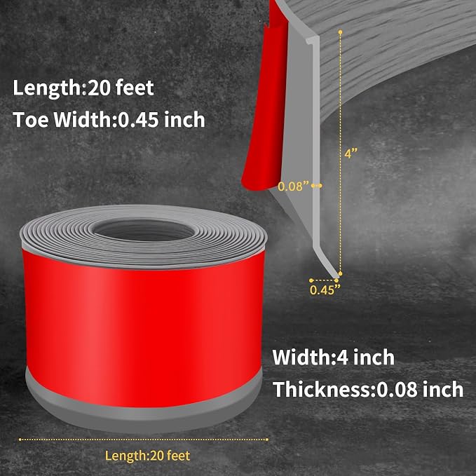 Flexible Baseboard Molding Trim 4 Inch Self-Adhesive Vinyl Wall Base Peel and - Image 2