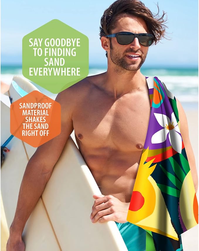 VENTURE 4TH Microfiber Beach Towel: Quick-Dry, Sandproof and Lightweight - Image 7