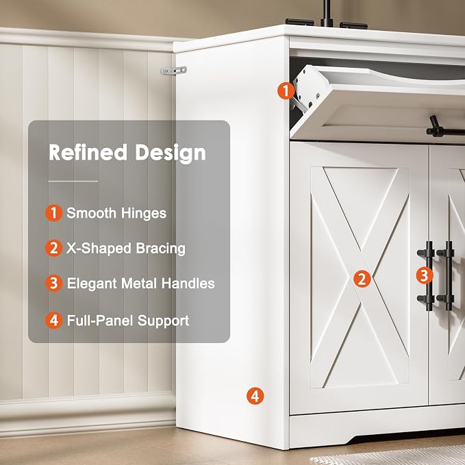 Amada 30″ Bathroom Vanity with Ceramic Sink, Farmhouse Undermount Vanity Sink - Image 5