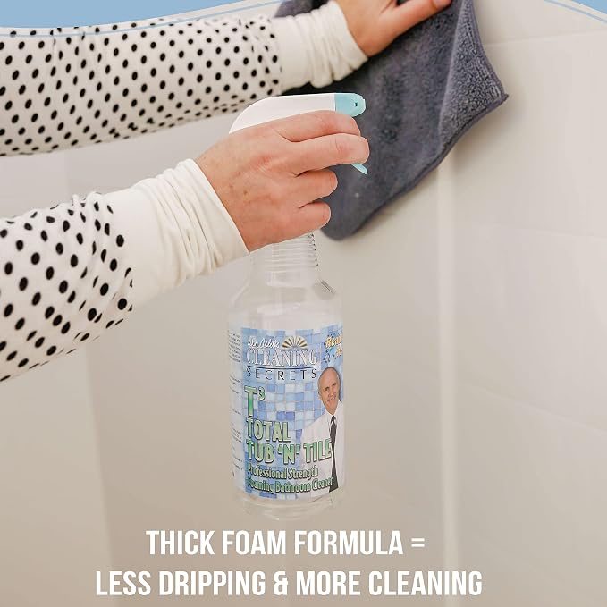 Don Aslett Tub n' Tile Foaming Bathroom Cleaner Set - 32 Oz Concentrated - Image 5