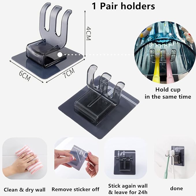 Automatic Toothpaste Dispenser & Toothpaste Holders and Wall Mounted Cup 3 - Image 6