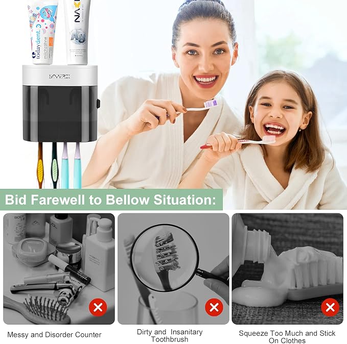 Boperzi 2 Pack Electric Toothbrush Stander and Toothbrush Holder Wall Mounted - Image 4