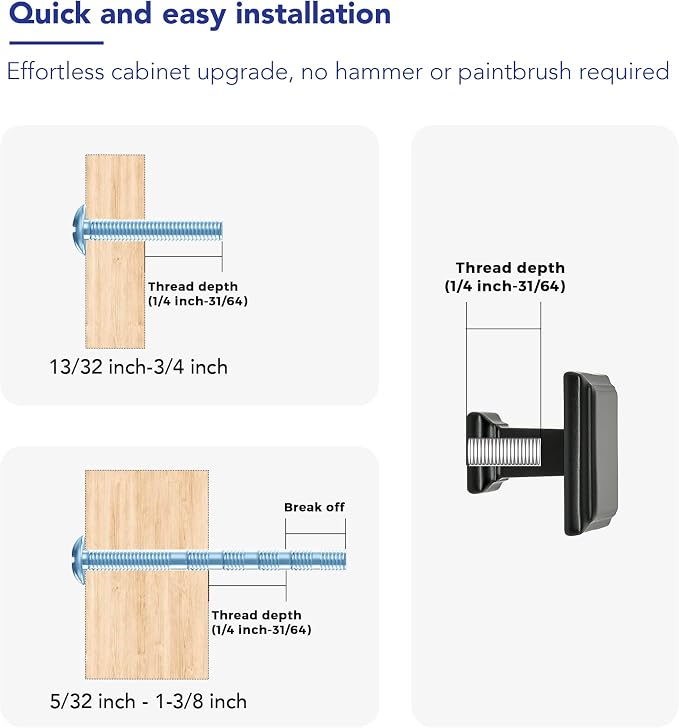 Ravinte Hardware 15 Pack Kitchen Cabinet Pulls Square Drawer Single Hole - Image 3