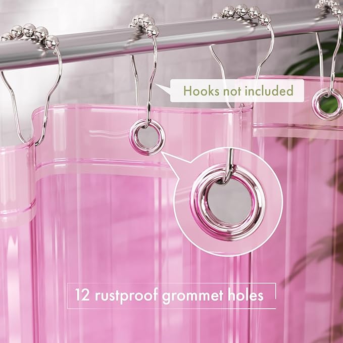 AmazerBath 72x78 Long Shower Curtain Liner, Waterproof PEVA Shower Liners - Image 4