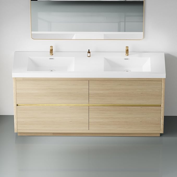 72 Inch Bathroom Vanity with Sink, Double Sink Bathroom Vanity, Freestanding - Image 8