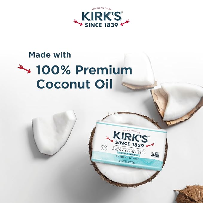 Kirk's Fragrance Free Castile Bar Soap - Image 3