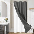 3 in 1 Stall Half Size Charcoal Grey Shower Curtain Set-36 W x 72 H, Modern by Unknown