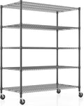 Homdox Heavy Duty Storage Shelves, 5 Tier Wire Shelving Unit by HOMDOX