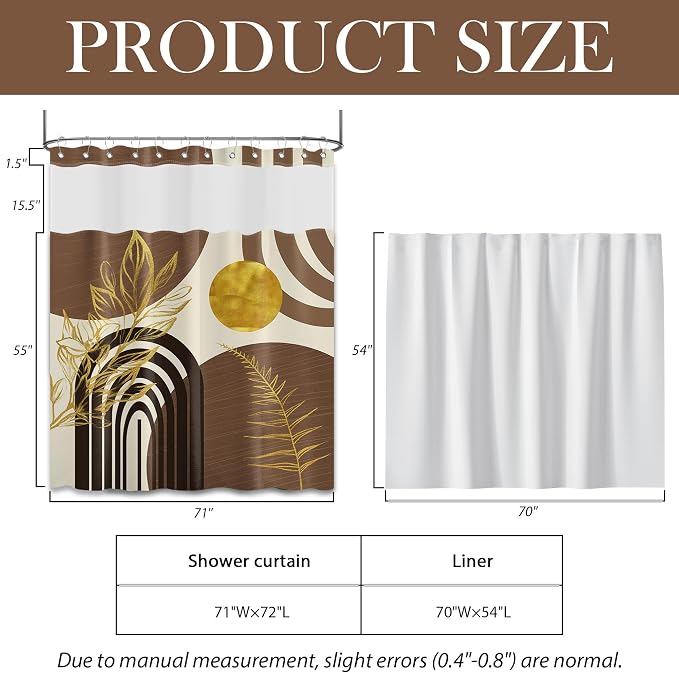 Black and Brown Bohemian See Through Mesh Top Shower Curtain - Image 5