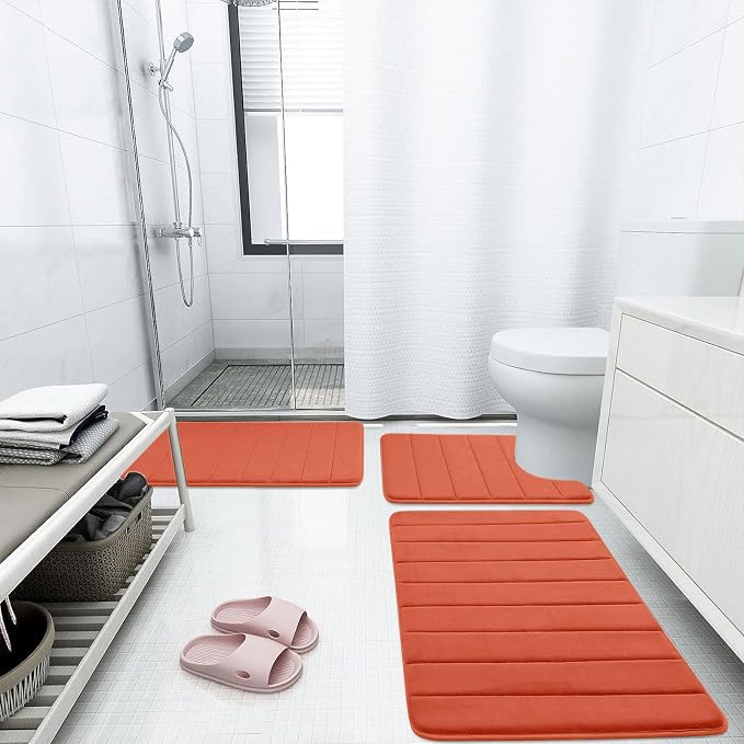 Buganda Memory Foam Bath Mat, Ultra Soft and Non-Slip Bathroom Rugs, Water - Image 6