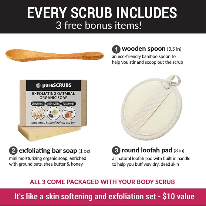 pureSCRUBS Premium Jasmine Body Scrub Set - Image 4