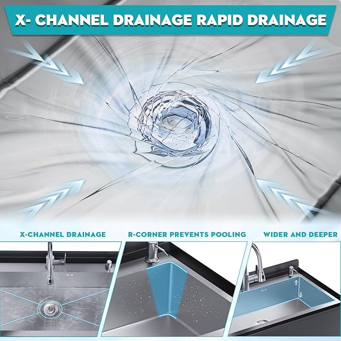 42IN Stainless Steel Freestanding Utility Sink - Image 7