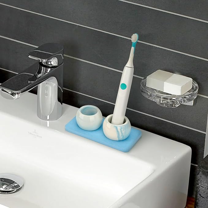 2 Pack Ceramic Toothbrush Holder - Image 6