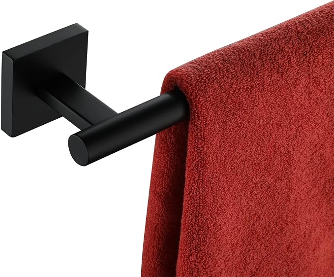 KOKOSIRI Towel Rails Bathroom Towel Bars Matte Black 24 Inch Bath Towel Holder by KOKOSIRI