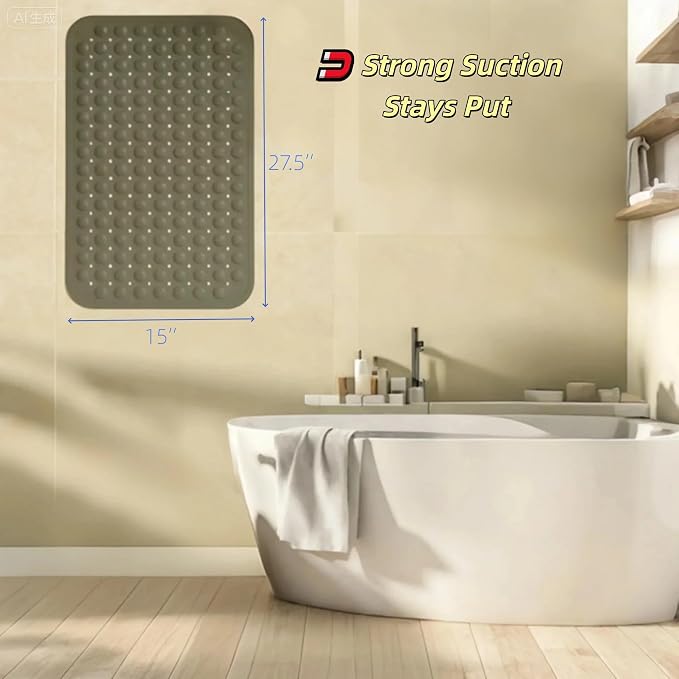 Bath and Shower Safety Mats 27.5x15 inch, Non Slip - Image 4