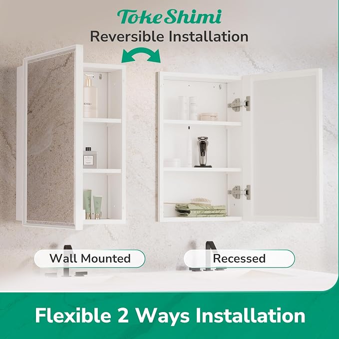 TokeShimi 16 x 24 Recessed Medicine Cabinet - Image 7