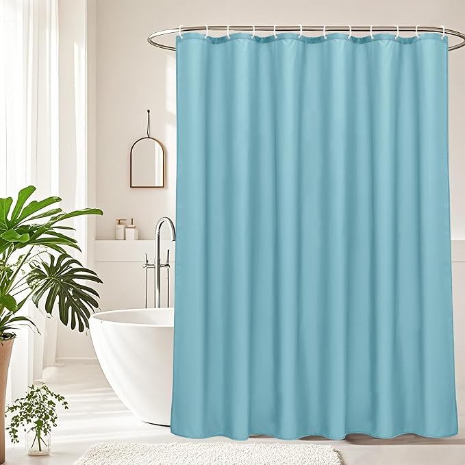 AooHome Shower Curtain Liner, Fabric Bathroom Curtain - Image 7