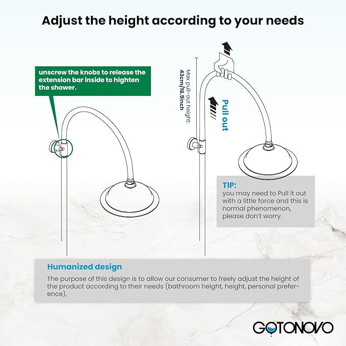 gotonovo Bathroom Classic Exposed Shower Faucet Wall Mount Shower System 8 Inch - Image 8