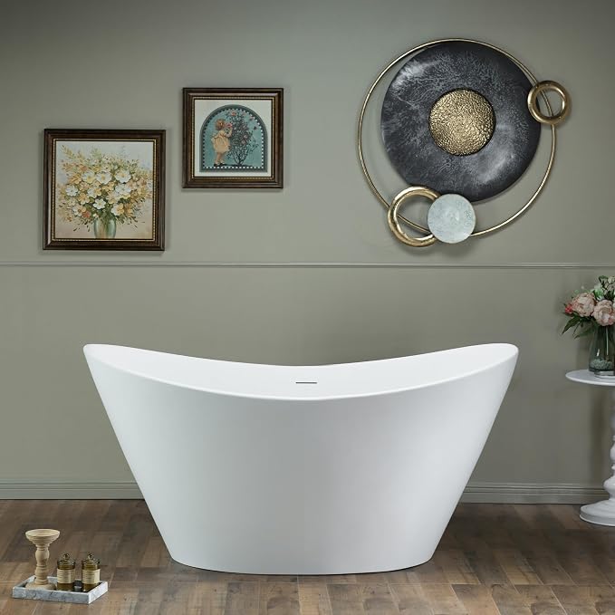 WOODBRIDGE 59 in. x 29.13 in. Stone Resin Luxury Contemporary Solid Surface by WOODBRIDGE