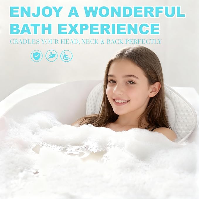 YHan 4D Air Mesh Bath Pillow for Tub - Image 7