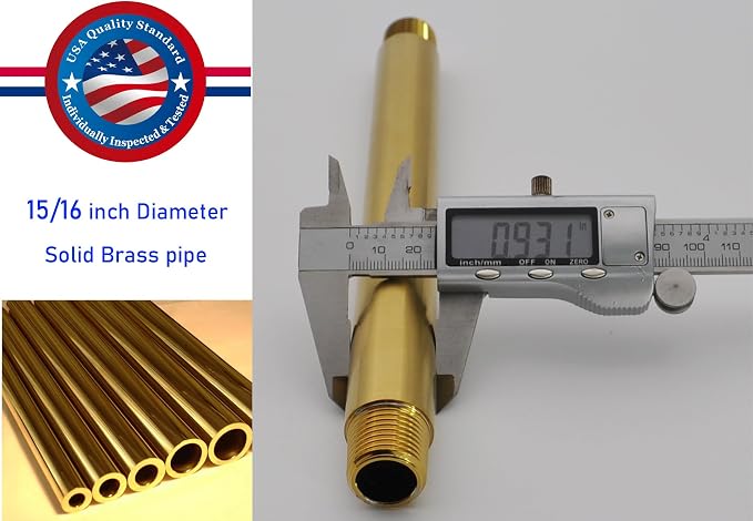 Aquaiaw Shower Arm and O-Ring Flange, 3 inch, Solid Brass, Both Soldered 1/2 - Image 3