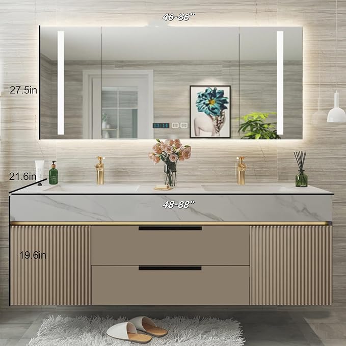 Floating Bathroom Vanity - 86IN Bathroom Vanity - Image 2