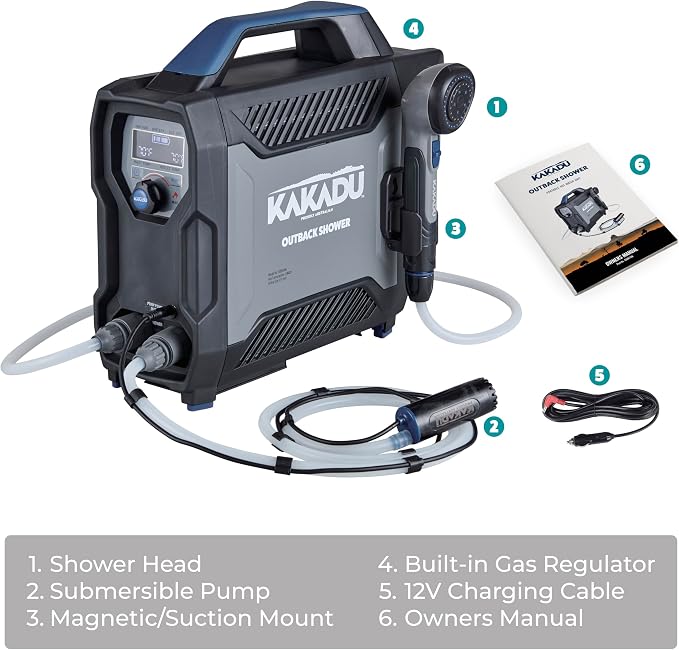 Kakadu Portable Camping Outback Shower, Instant Hot Water - Image 9