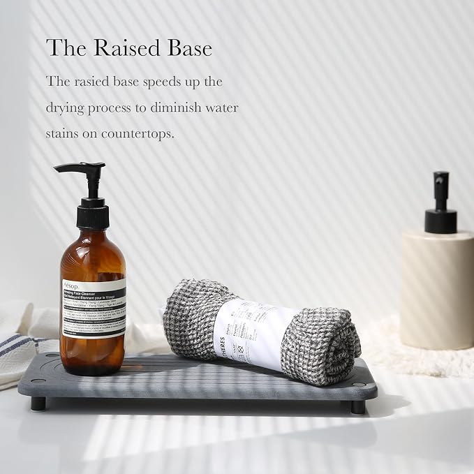 Instant Dry Sink Caddy Kitchen Sink Organizer, Water Absorbing Stone Sponge - Image 4